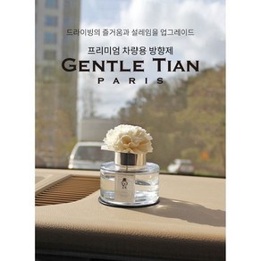 젠틀티안 차량용 디퓨저 100ml 본품 + 꽃스틱 + 논슬립패드 + 패키지박스, 러블리다우니, 1세트