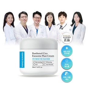 닥터초이스 판테놀 시카엑소좀 플라스트크림 50ml - 세콜지 EGF IGF FGF 3GF PDRN 줄기세포 세라마이드 히알루론산 알란토인 주름 미백기능성 피부과 전용, 1개, 50g