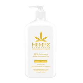 Hempz 헴즈 바디 로션 모이스처라이저 500ml 밀크 앤 허니, 1개