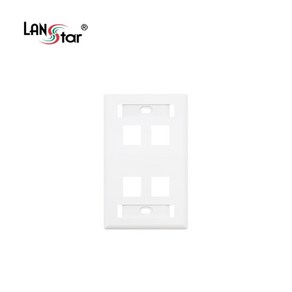 LANsta RJ45 랜포트 4구 월 플레이트 벽부착형 아울렛 LS-WP23-4PN, 1개