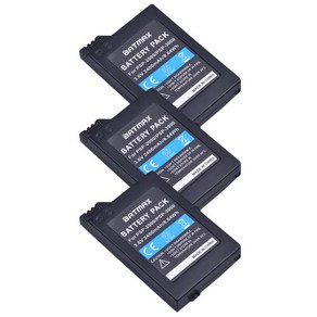 소니 배터리팩 PSP 3Pc 3.6V 2400mAh 2000 배터리 2000/3000 PSP-S110 콘솔