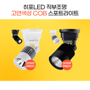 히포LED 스포트라이트 집중조명 직부조명 COB조명 DNR020 DNR030, WH4.화이트30와트_전구색