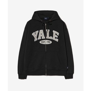 YALE 투톤아치 후드집업_블랙 467894