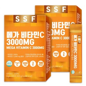 비타민C 3000MG 100포+100포 고함량 가루 수용성 비타민씨 분말 순수식품, [2박스/200포] 비타민C 3000MG, 300g, 2개