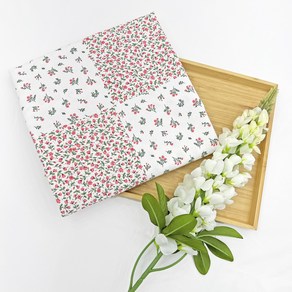 국내생산 순면2 0수 바이오워싱 광목천 패치 나염 [코스모스패치], 코스모스패치 핑크, 1개