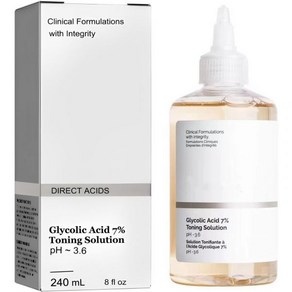 240mL Glycolic Acid Tone Toning Solution，Glycolic 7% Resufacing Solution Winkle Exfoliating 세럼 8., 1개