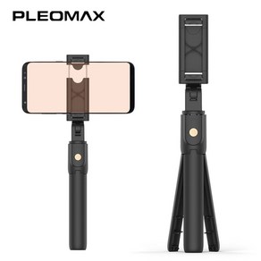 PLEOMAX 삼각대 셀카봉 (블랙) (BTSF-100), 1개