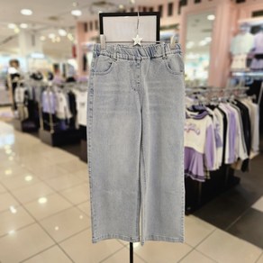 더데이걸 [동아백화점 수성점] 가을 여아 주니어 캐주얼룩 밴딩 일자핏 데님 청바지 TGTJ24806-01