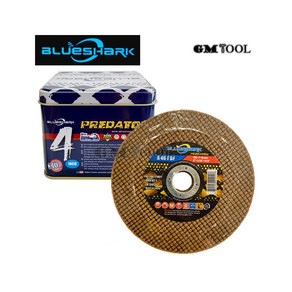 BLUESHARK 블루샤크 절단석 4인치 5인치 1묶음(10개입) 1통(40개입) 철재 스테인리스 컷팅 그라인더날, 4인치 1묶음(10개입), 1개