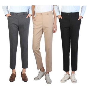 바넷쏘옴므 남성 히든밴드 무지 9부슬랙스팬츠 AD2954