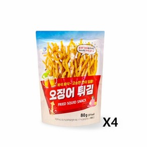 [수산곳간] 크리스피 오징어 튀김 스낵, 80g, 4개