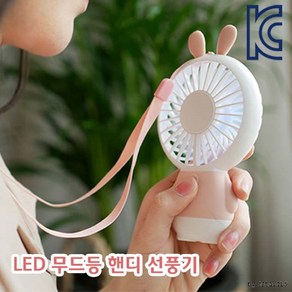 LED핸드형선풍기 LED미니선풍기 곰돌이선풍기 KC인증, 곰/브라운