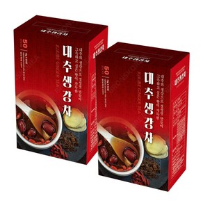 지노 대추생강차 50T x 2개 / 일회용 전통차 대추차 생강차스틱, 대추생강차 50Tx2개, 단품, 50개입