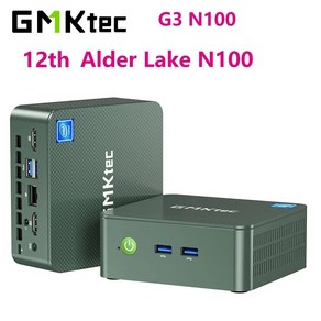 GMKTec Alde Lake 미니 게임용 PC G3 12 세대 N100 윈도우 11 DDR4 16GB 512GB NVme SSD 와이파이 원격 제어 6 BT5.2, 01 No Ram No SSD No OS_02 AU