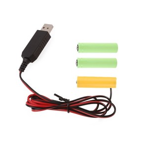 1 USB 5V를 4.5V로 설정 AA 더미 배터리 전원 케이블 코드 교체 3x 1.5V LR6 AA, 1m, 1개