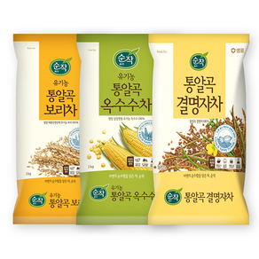 샘표 순작 통알곡 보리차 1개 +옥수수차 +결명자차 1kg 1개 (총3개)