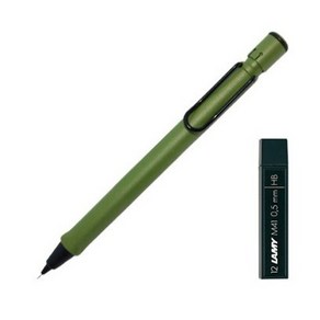 LAMY 사파리 샤프 사바나그린 + 샤프심 HB 세트, 1세트, 0.5mm