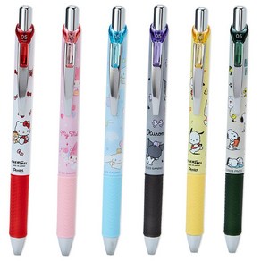 산리오 캐릭터 에너겔 볼펜(0.5mm) 헬로키티 마이멜로디 포챠코 Pentel ENERGEL, 1.헬로키티