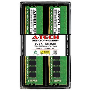 A-Tech 16GB 2x8GB DDR4 2133 MHz UDIMM PC4-17000 PC4-2133P CL15 DIMM Non-ECC 데스크탑 RAM 메모리 모듈 110572, 8GB Kit (2 x 4GB), 3) 8GB Kit 2 x 4GB