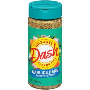 Dash 무염 시즈닝 블렌드 마늘 및 허브 191.4g(6.75oz), 6.75 Ounce (Pack of 1), 1개, 191g