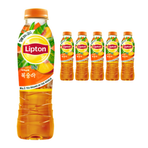 립톤 아이스티 펫 복숭아, 500ml, 6개