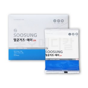 수성 멸균거즈 에이 10cmX10cm 4인치 100매 의료용 수술 소독 드레싱, 1개