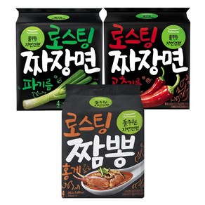 풀무원 로스팅 고추기름 짜장면 410g + 파기름 짜장면 420g + 짬뽕홍게 398.4g