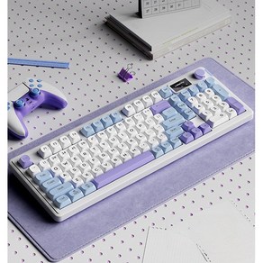 무선 키보드 트리플 모드 RGB 비주얼 경쟁 게임 사무용 타이핑 L98, [유선+무선+블루투스]삼모드 RGB, 해염