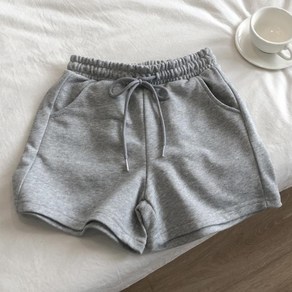 면 100% 무지 와이드 쭈리 3부 반바지 밴딩팬츠