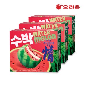 오리온 초코파이 수박, 3개, 336g