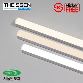 더쎈 LED 일자등 에코 에스파 T10 1200mm 몰딩형 직부 40W 서울반도체 플리커프리, 1200mm(20W)/주백색1개