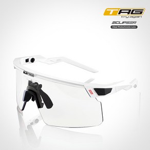 티에이지아이웨어 로드파이터 변색 / 화이트 매트 RF1-M006-301 스포츠 고글 선글라스, 1개