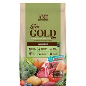 ANF 6FREE GOLD 식스프리 골드 독 양고기와 쌀 1.6kg, 1개, 양