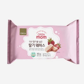 풀무원 국산 딸기를 넣은 딸기 웨하스 (80g) 완내스 쏘울푸드 탕비실 캠핑, 80g, 3개