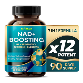 그리메드 노화건강 NAD+ 보충제 NR 250mg+케르세틴 30mg +트랜스 레스베라트롤 150mg+강황+흑후추+D3+C 90캡슐, 1개, 90정