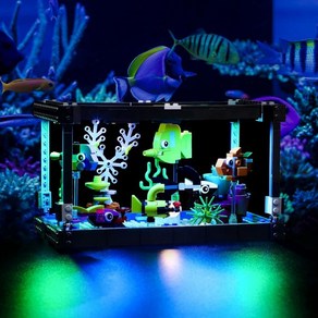 레고테크닉 레고스타워즈 레고프렌즈 파워정품 Vaodest LED Light fo Lego 31122 Fish Tank Ceato 3-in-1 Model Design and C, 1개