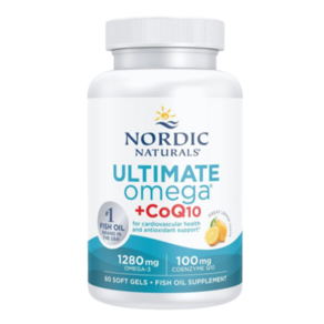 Nodic Natuals 얼티메이트 오메가 + 코엔자임Q10 1280mg EPA 650DHA 450+100mg 코엔자임Q10 60젤, 60정, 1개