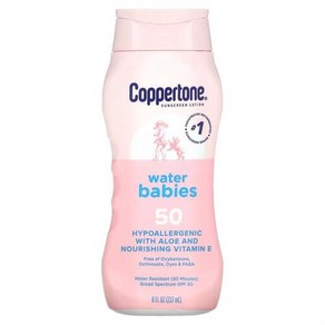 Coppetone 자외선 차단제 로션 워터 베이비 SPF 50 237ML 8FL oz), 1개