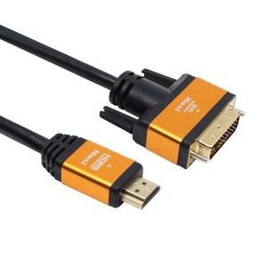 넥시 HDMI2.0 to DVI-D 골드메탈 케이블 1.8M NX739