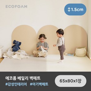 에코폼 베일리 벽매트 65 x 80 x 1.5cm 유아 침대 안전 벽가드