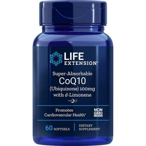 라이프익스텐션 슈퍼 앱소버블 CoQ10 100mg 소프트젤, 60개입, 1개, 60정