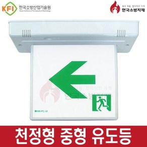 한국소방자재 거실통로유도등 중형 천정형 화경산업, 1개, 혼합색상