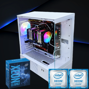 듀얼 프로세서 컴퓨터  서버 노드 연산 워크스테이션  Intel Xeon E5-2699 V3 2ea DDR4 256GB RAM 512GB M.2 SSD, No Sticks (메모리 스틱 없음), No Cads (그래픽카드 없음)