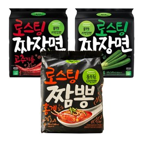 풀무원 로스팅 고추기름 짜장면 410g + 파기름 짜장면 420g + 짬뽕홍게 398.4g