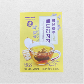 노브랜드 맑은하루 배도라지차 12입, 1.3g, 12개입, 2개