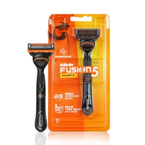 Gillette Fusion5 질레트 남성용 면도기 파워 핸들 + 면도날 리필 1개, 1개입