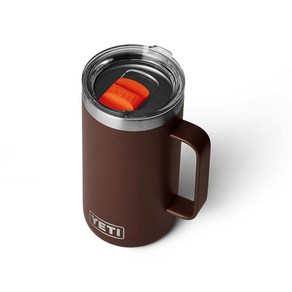 YETI Ramble 710ml(24온스) 머그 진공 단열 매그슬라이더 뚜껑이 있는 스테인리스 스틸 샤프테일 토프, Wetlands Bown, 1개