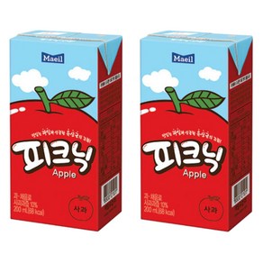 매일유업 피크닉 사과, 200ml, 24개