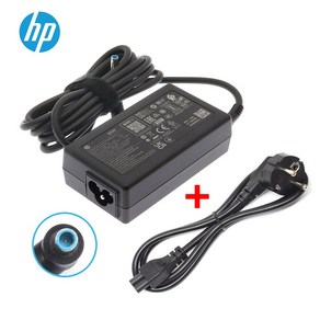 HP 정품 19.5V3.33A 65W 4.5mm 블루팁 충전기 전원케이블 포함, 어댑터 세트, 1개