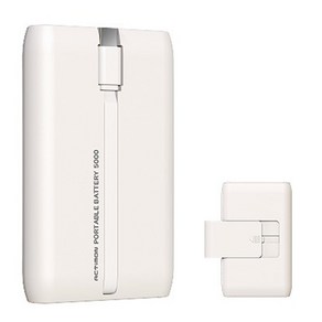 [인씨네] 액티몬 보조배터리 5000mAh C타입 일체형 슬라이드 거치 MON-P-C5000 USB포트